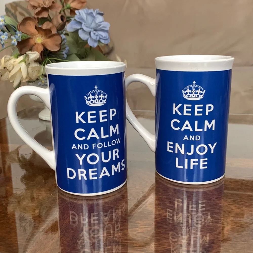 Bay Island Coffee Mug Keep Calm Follow Your Dream Keep Calm Enjoy Life Beer Cups
